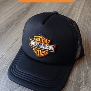 Harley-Davidson Black Cap with Orange Logo